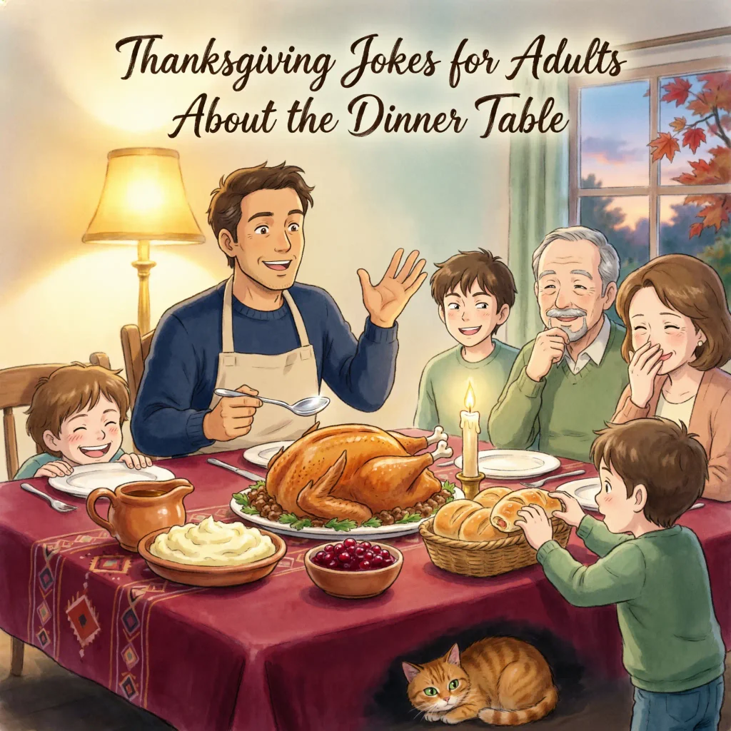 Thanksgiving Jokes for Adults About the Dinner Table